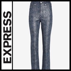 NWT Express Super High Rise Metallic Slim Jeans